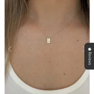 Yanya 14K Solid Gold Scapular Pendant Necklace | Yellow Gold Scapular Necklace